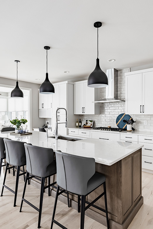 kitchen island and chairs